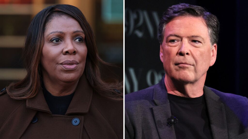 Comey and Letitia James
